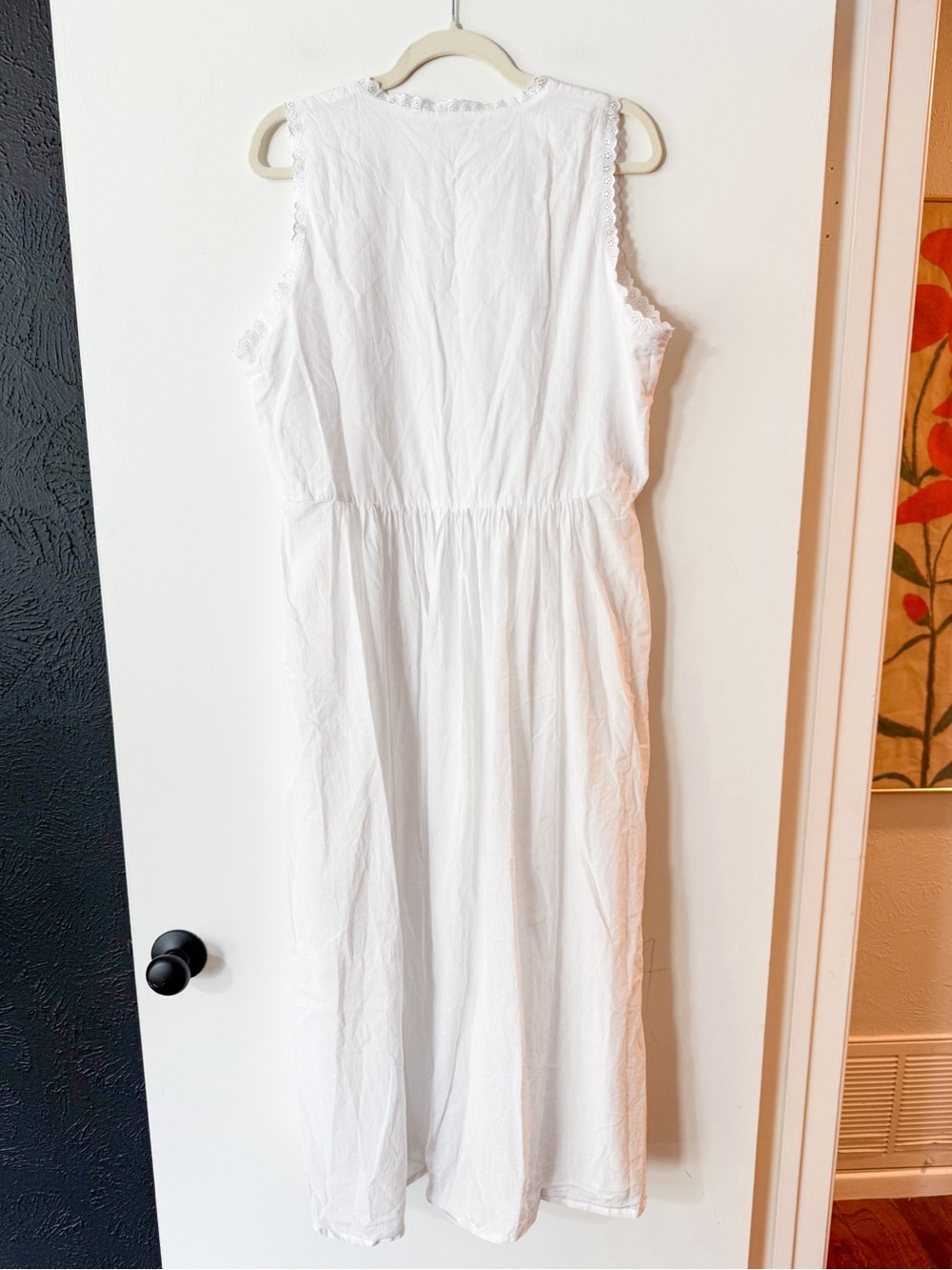 Laneway the Label Vintage Cotton Gown in Ivory White Size S/M - Picture 12 of 16